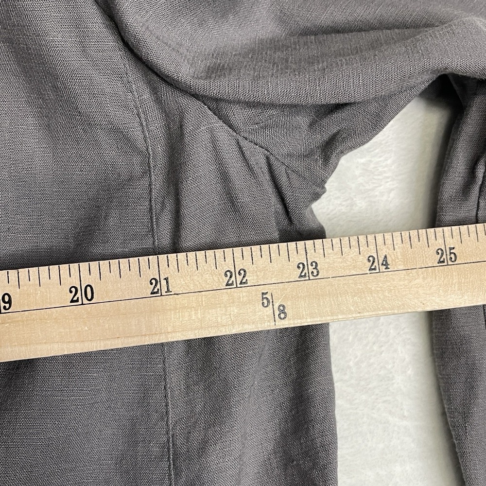 J Jill Blazer Womens XL Gray Lining Linen Blend Jacket Work Single Breasted‎ - Picture 6 of 10
